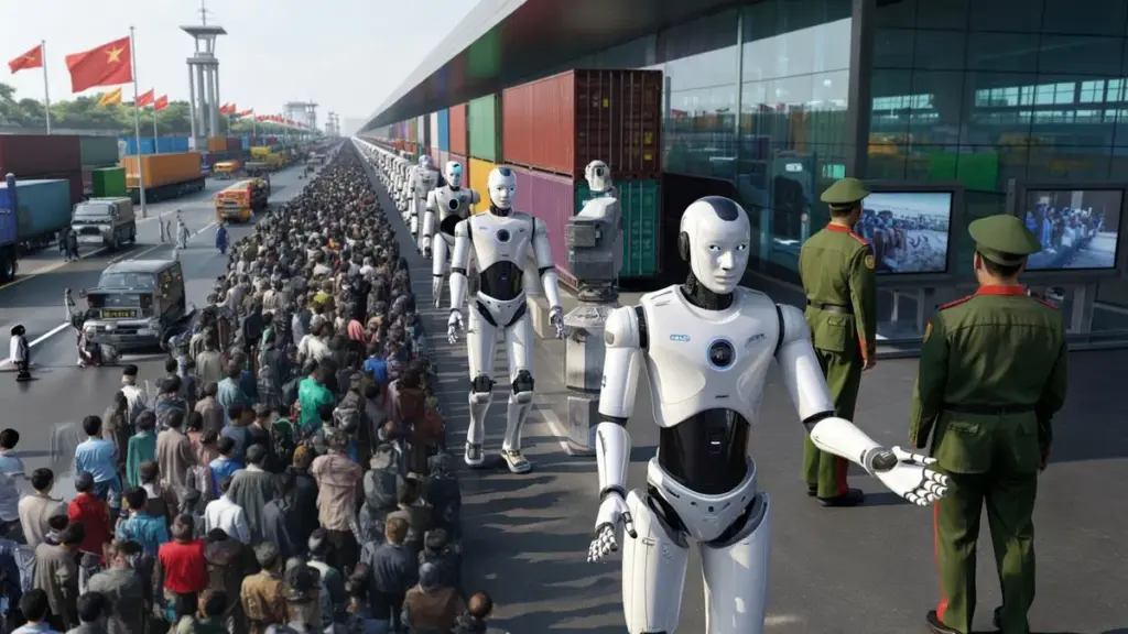 Varför Kina placerar humanoida robotar vid gränsen mot Vietnam